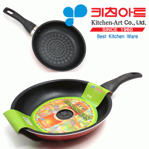 [ 화인아트 ] 키친아트 에코 후라이팬 30호★다이아몬드코팅으로 강력! 위생!! 디자인은 기본!!!★