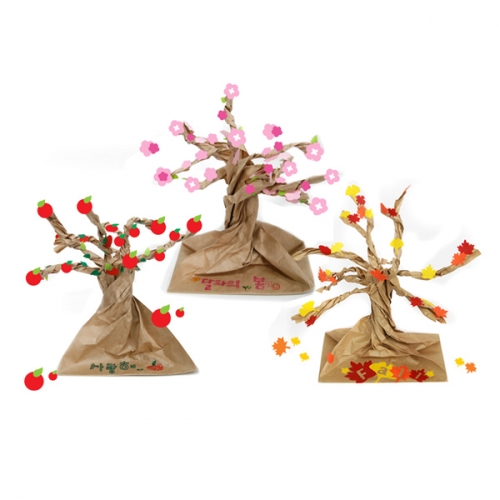 메이크문구 M042 종이봉투나무만들기3종