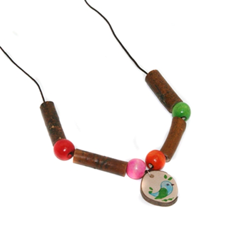 메이크문구 DIY155 자연나무목걸이만들기