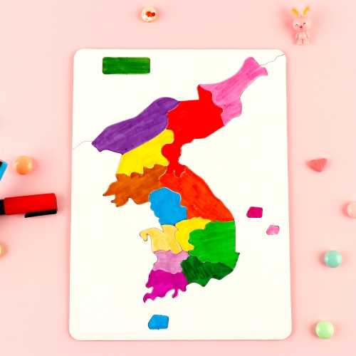 메이크문구 그리기퍼즐 한국지도(소/대)