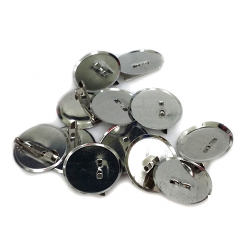 원형 브롯지핀/코사지핀 25mm