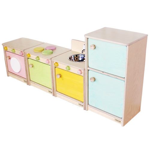 친환경 원목 주방놀이 4종 세트