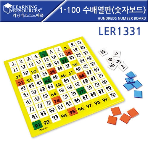 LER1331 1-100 迭(ں) Hundreds Number Board