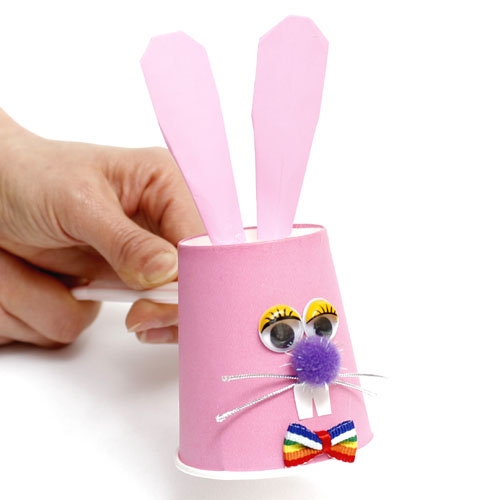 움직이는 종이컵토끼