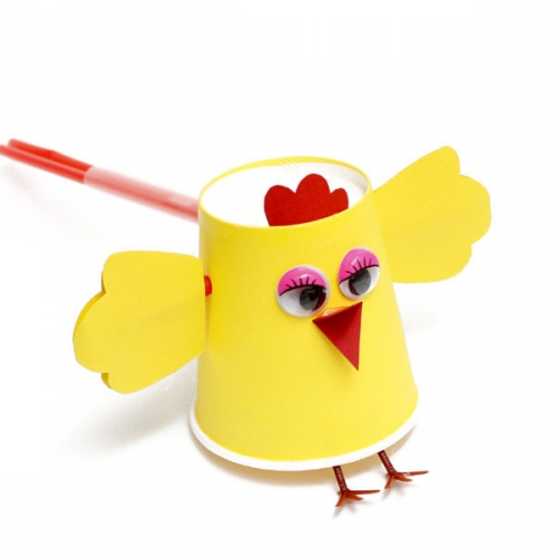 움직이는 종이컵병아리