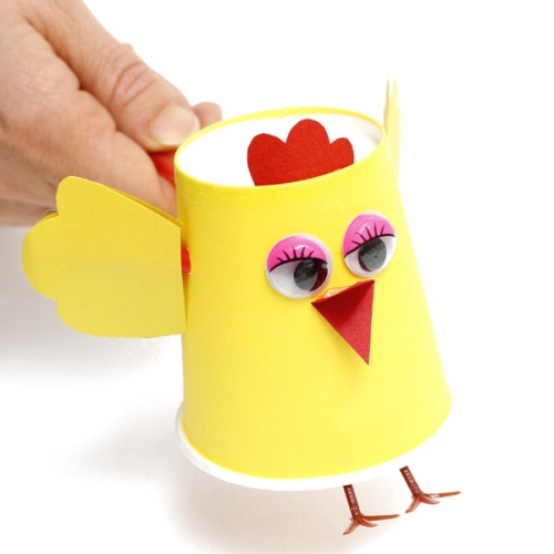 움직이는 종이컵병아리