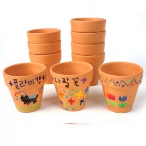 [고급형-독일화분]화분 꽃 키우기 세트(10인) 화분+배양토+꽃씨