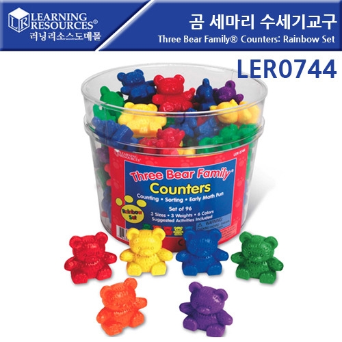 LER0744   ⱳ Three Bear Family Counters: Rainbow Set