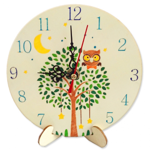 원형 부엉이 시계판