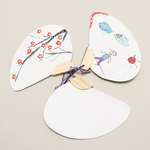 미니 조가비 부채