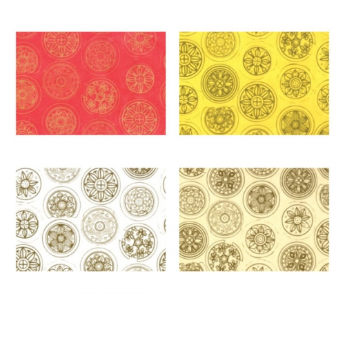 인쇄한지1 와당 3장 (빨강/노랑/흰색/상아색 색상 택 일 )