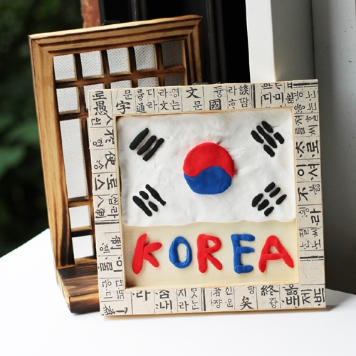 태극기 액자(5인)