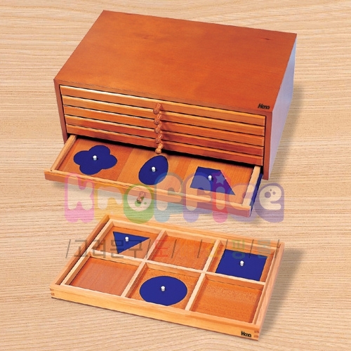 [몬테소리]기하도형서랍과 기하도형시범쟁반