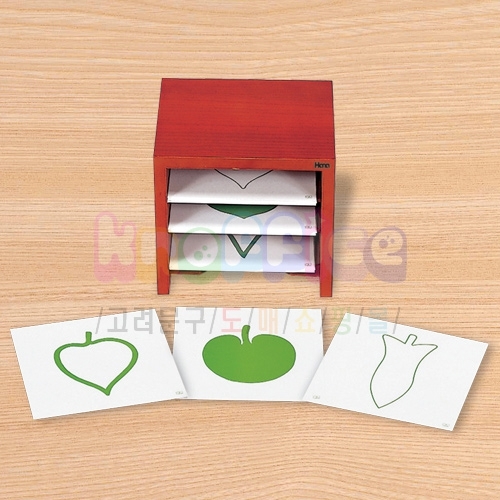 [몬테소리]나뭇잎 도형 카드와 상자