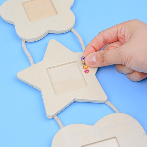 [대원피앤피] 나무 액자 단 사이즈 2종 택1 하트 꽃 꾸미기 만들기 재료(2단/3단)