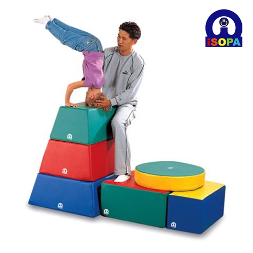 아이소파 3단 마블스폰지 안전뜀틀 (IH-21) 유아 어린이 실내 체육 활동 체육 교구