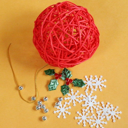 크리스마스 레드 볼 리스(10set)