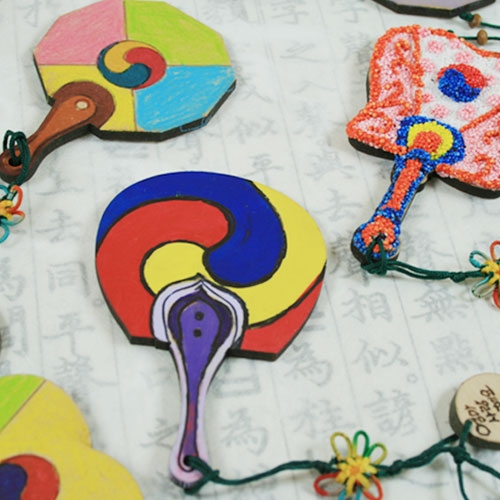 [반제품]미니 태극부채(매듭추가구매)