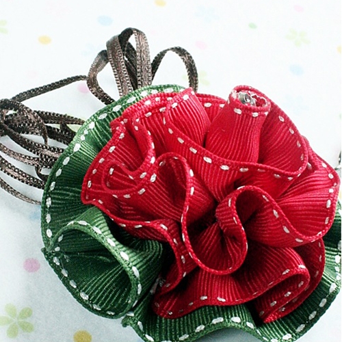 [만들기]큐빅리본 카네이션 브로치(10set)