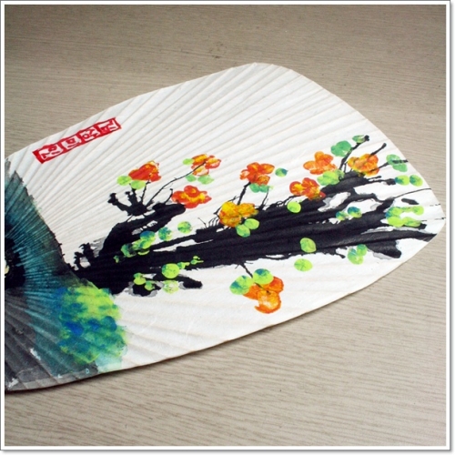 단오사각부채(대나무)