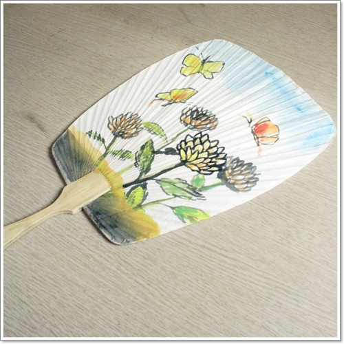 단오사각부채(대나무)