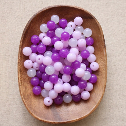 파우더 투명구슬[라벤더의 보라색]100p