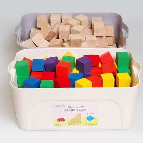 [특가]프리미엄 쌓기나무(원목,칼라)100p