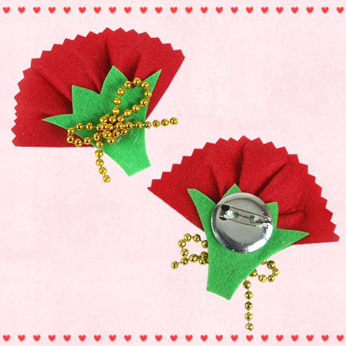 펠트 카네이션 브로치(10set)