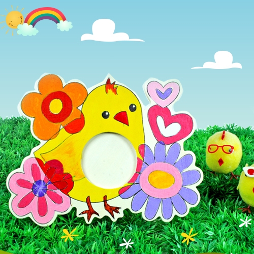 [반제품]삐약이나무액자