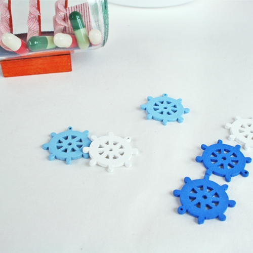 [만들기재료]마린 배키 우드비즈(약70개)