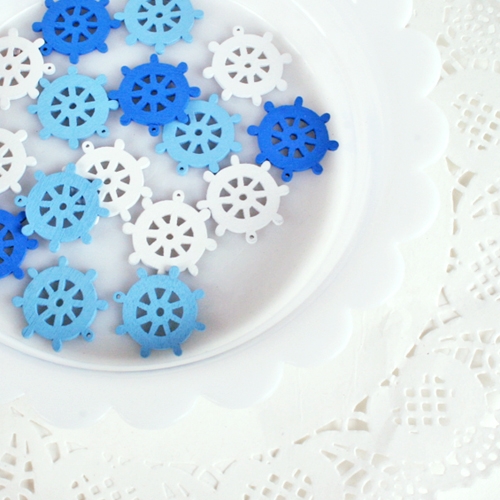 [만들기재료]마린 배키 우드비즈(약70개)