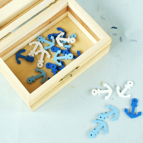 [만들기재료]마린 닻 우드비즈(약90개)