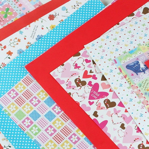 큐티 패턴지(10장/25×25cm)