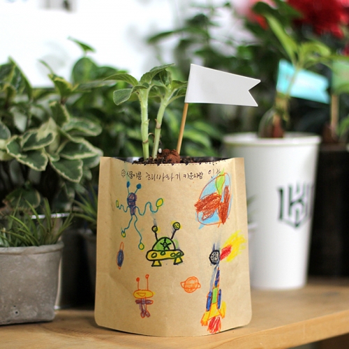 직접 꾸미는 그림봉투화분_봉선화