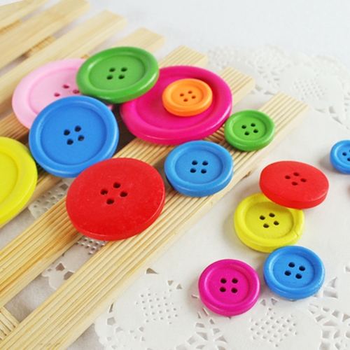 [만들기재료]단추 우드비즈(1~5호/60g)