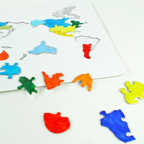 [반제품]세계지도퍼즐(28×21cm)