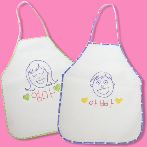 [탑키드] 반제품 부직포 무지 앞치마