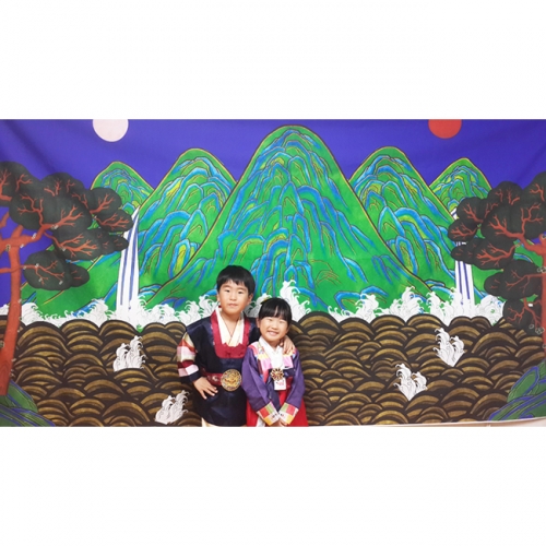 [키즈파람] 전통배경현수막 006