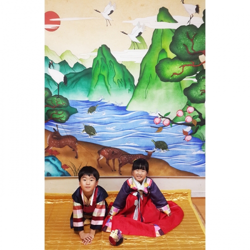 [키즈파람] 전통배경현수막 007