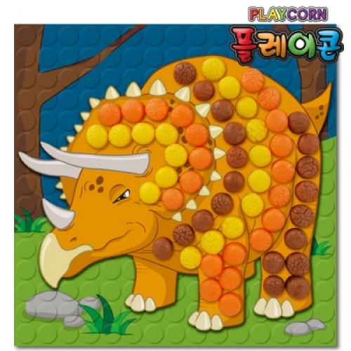 [플레이콘]모자이크공룡(트리케라톱스)