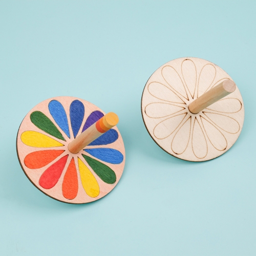 [대원피앤피] 전통 무늬 나무 팽이(민속놀이/KC인증)