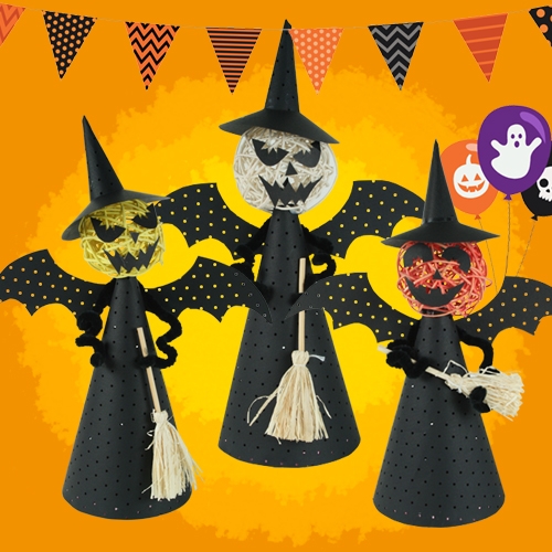 [만들기]호박마녀 LED파티등(5set)-동영상참고