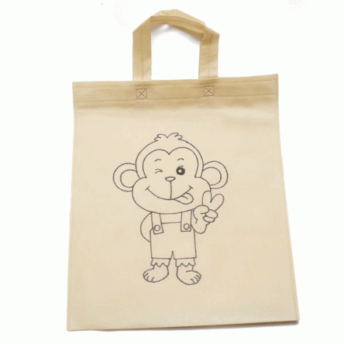 원숭이 그리기 부직포가방