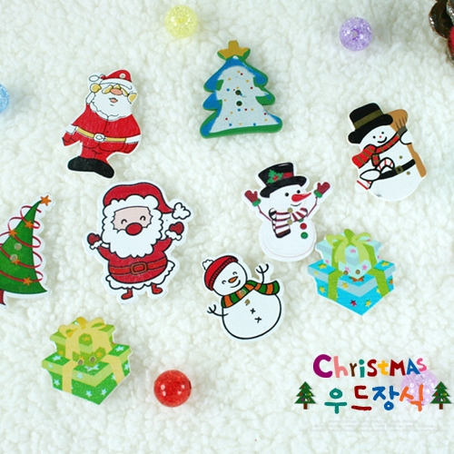 크리스마스 우드장식(랜덤20개)