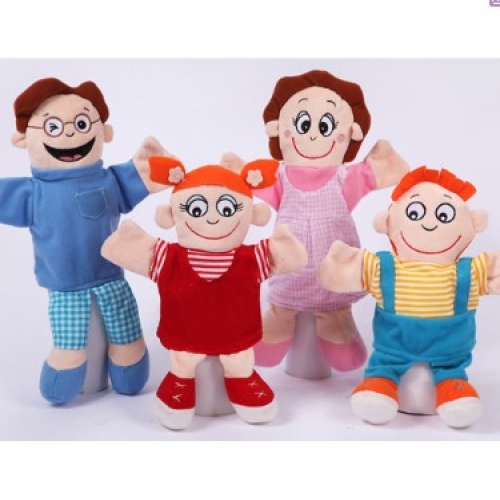 [2615] 손인형 가족세트 4종