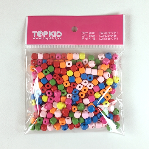 나무 사각콩알비즈(소/중/대)60g