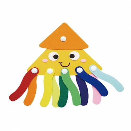 펠트조립교구-바다생물(꽃게, 오징어, 해마, 거북이, 물고기)