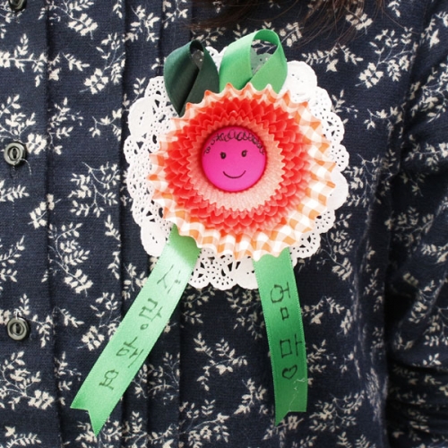 머핀컵 카네이션 코사지(1개)