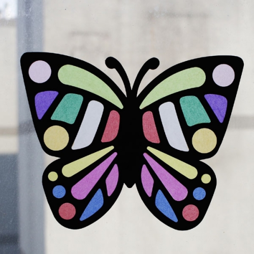 페이퍼 컷 컬러나비