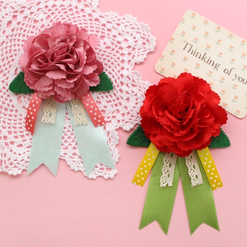 핑크 카네이션 브로치5set